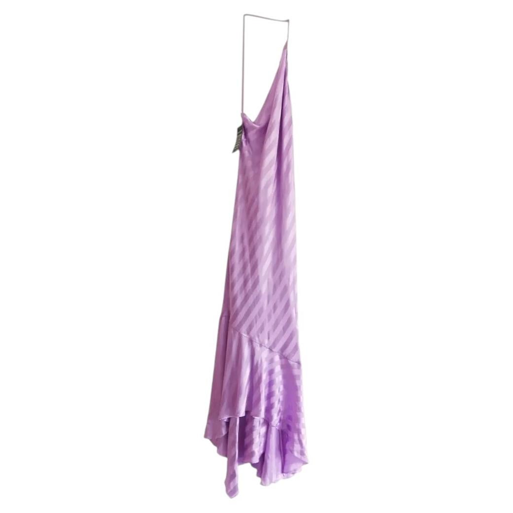 Michelle Mason Women's One Shoulder Silk Ruffle Hem Dress, Size US4