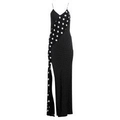 Michelle Mason Polka Dot Silk Gown US 0 UK 4