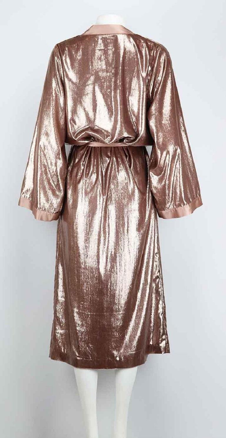 Michelle Mason Silk Trimmed Velvet Robe US 8 UK 12 For Sale at 1stDibs