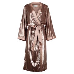 Michelle Mason Silk Trimmed Velvet Robe US 8 UK 12