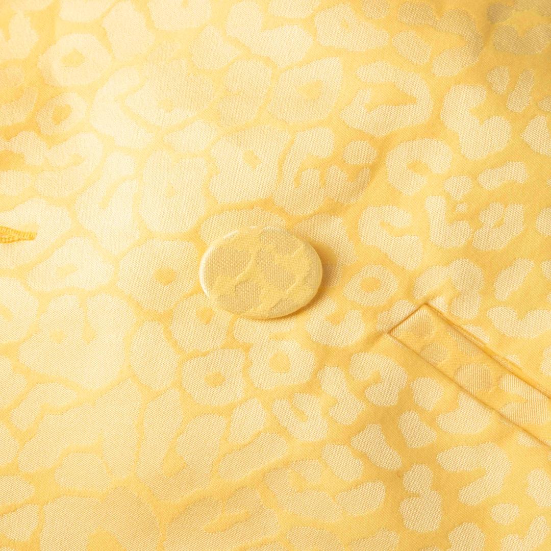 Jaune Michelle Mason Blazer jaune imprimé léopard Taille XS en vente