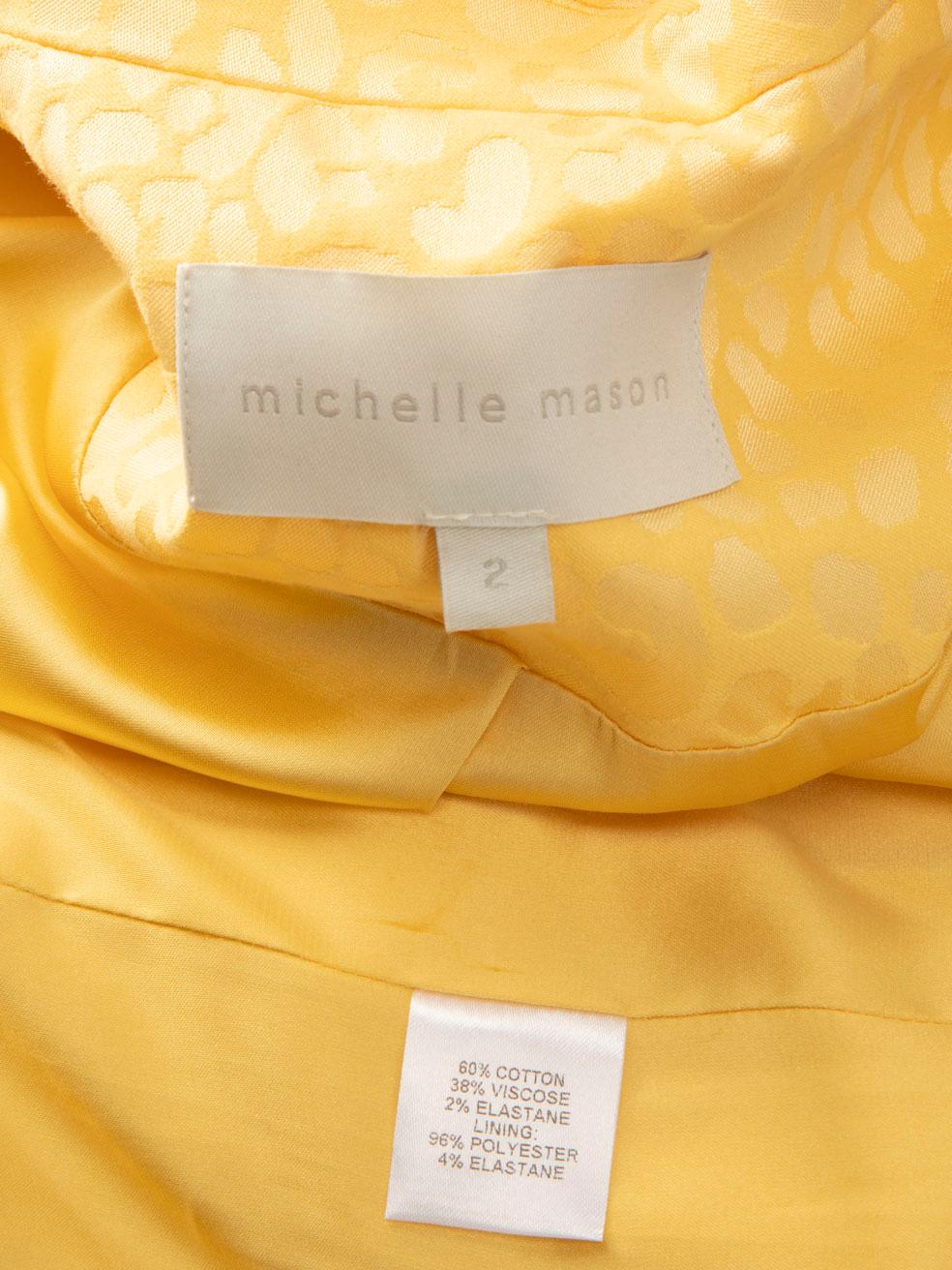 Michelle Mason Blazer jaune imprimé léopard Taille XS Pour femmes en vente