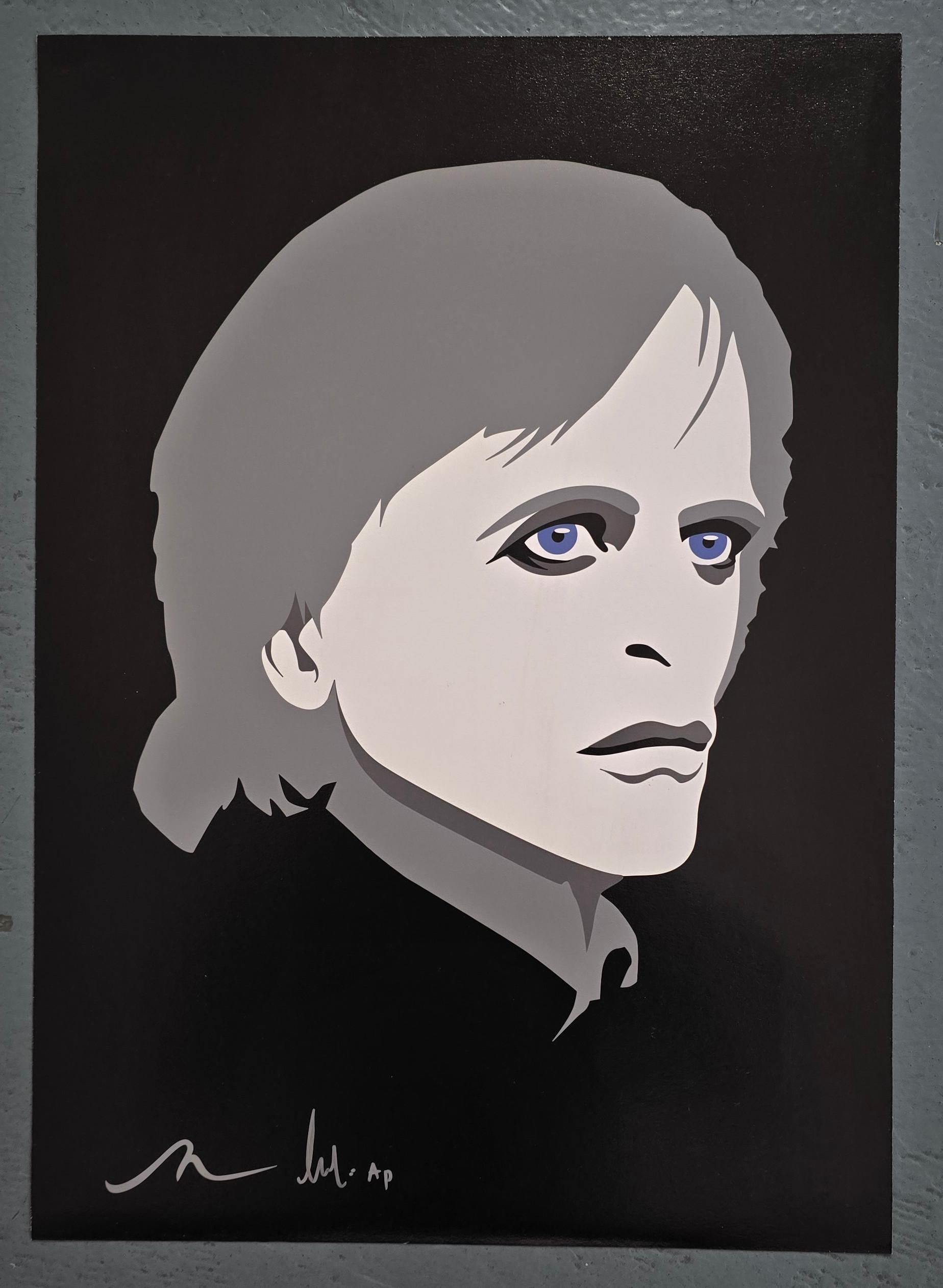 Sr. Kinski (Klaus Kinski) - Figurative Print Negro de Michelle Mildenhall