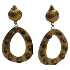 Michelle Nussbaumer Rock Candy Collection 9 Stone Teardrop Earrings