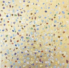Gold leaf oil painting, Michelle Sakhai, Emergence