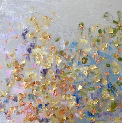 Silver & gold leaf oil painting, Michelle Sakhai, Release