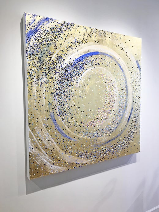 Michelle Sakhai Gold Leaf Oil Painting Michelle Sakhai Wheel