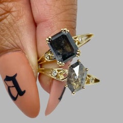 Michelle Salt + Pepper Diamond Solitaire