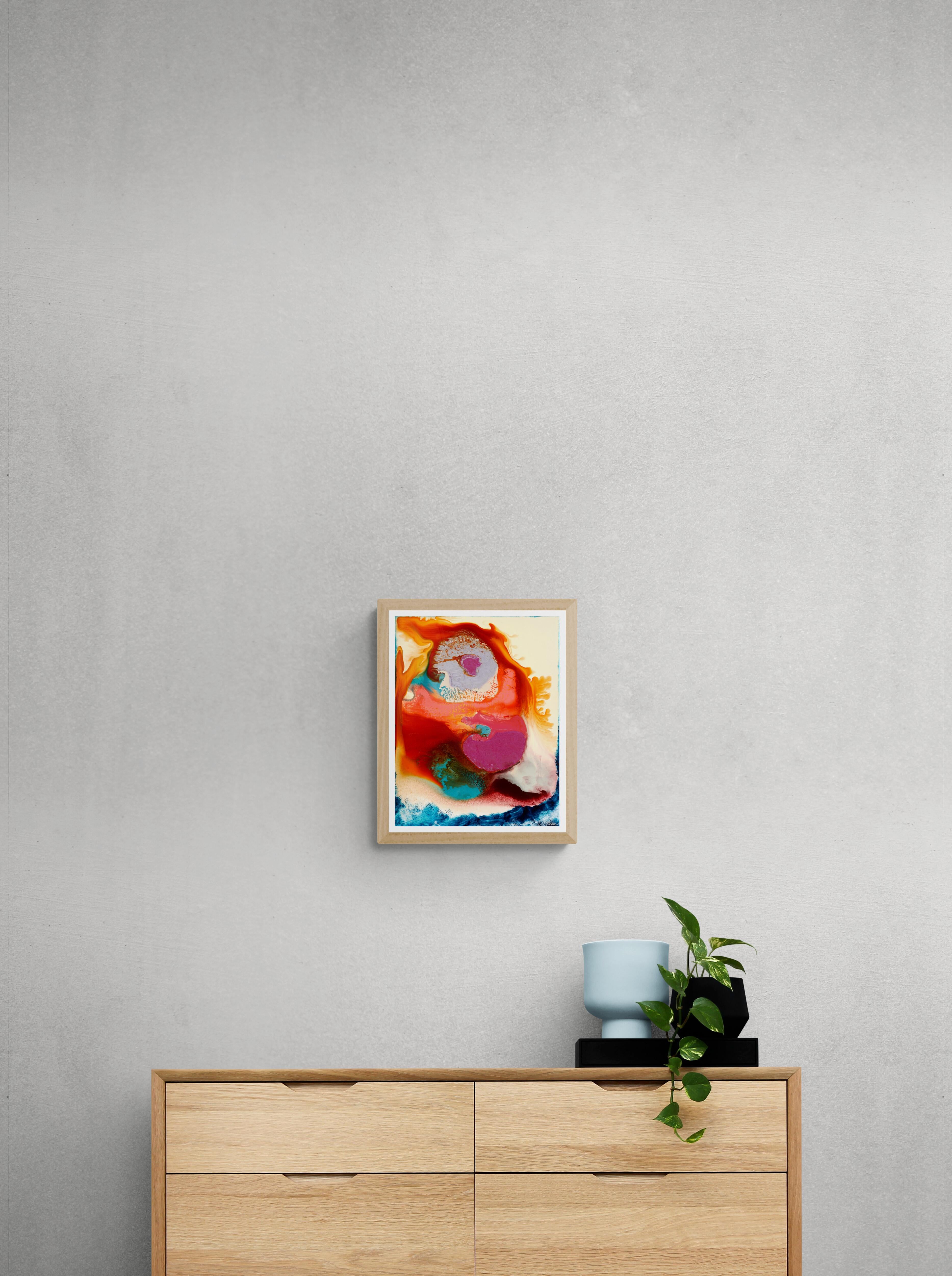 Aerografía II Pintura original abstracta en resina - Painting de Michelle Silverman