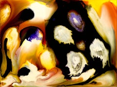 Génesis - Luz de la oscuridad, Pintura abstracta original en resina, 2018