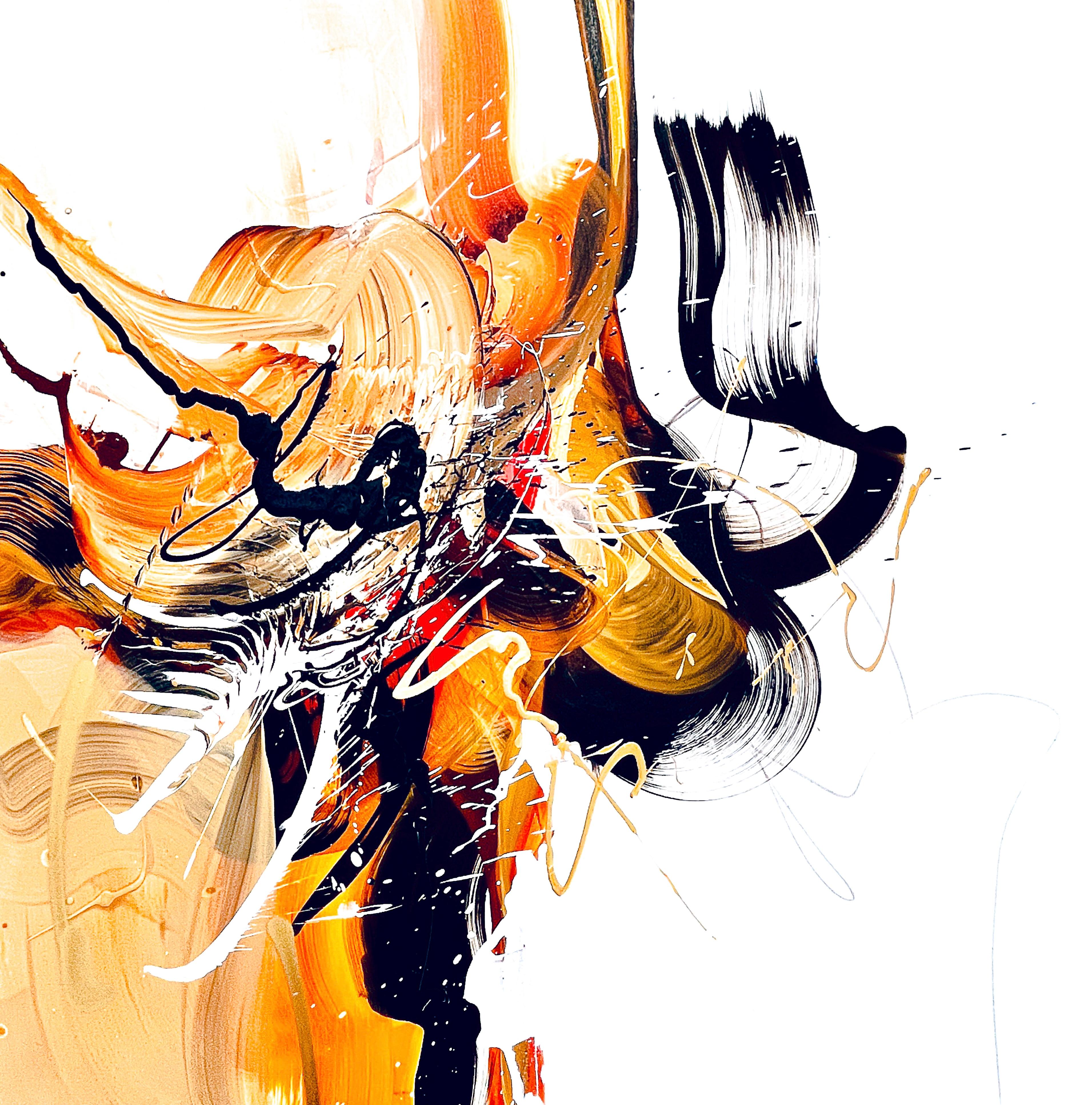 Abstract Painting Michelle Thomas Artist - "60's Vinyl" - Abstraction soulful - couleur et rythme d'une décennie transformatrice