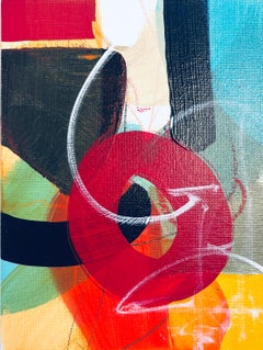 "Brooklyn" -  Abstracto, Negrita, Marrones, Rojo, Blanco, Verdes