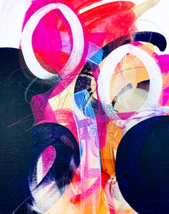 "¡Bubble Boogie!", 2025, Arte original, Divertido, Alegre, Rítmico, Texturas, Morado
