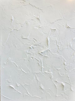 "Daylight" - Grand, blanc, texturé, moderne, contemporain, audacieux, abstrait 