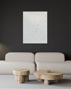 "Daylight" - Large, White, Textured, Modern, Contemporary, Bold, Abstract