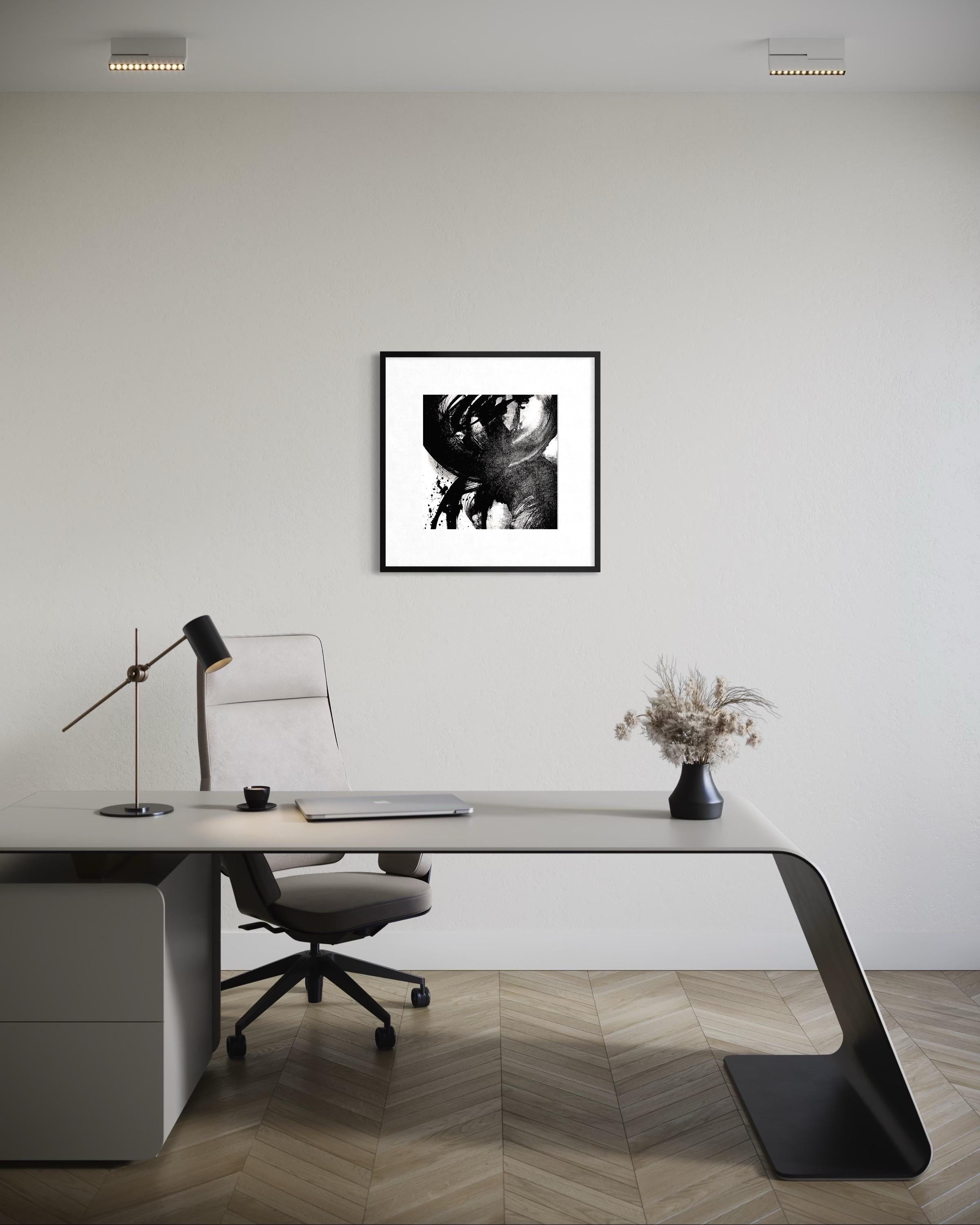 Tageslichtschatten - Giclée auf Rag, handsigniert, schwarz, weiß, modern, zeitgenössisch (Zeitgenössisch), Painting, von Michelle Thomas Artist