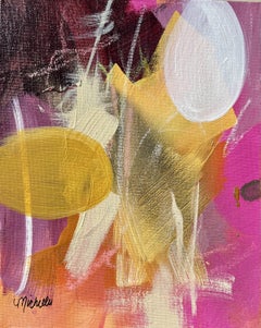 "Echoes Of Home" -  Original Art, Abstract, Bold, Warm Pink, Yellow, Orange