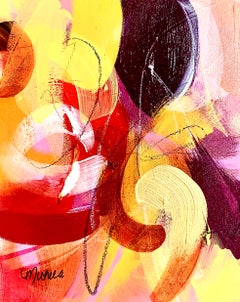 "Lazos eternos" -  Arte Original, Atrevido, Rosa Cálido, Rojo, Amarillo, Naranja, Verde