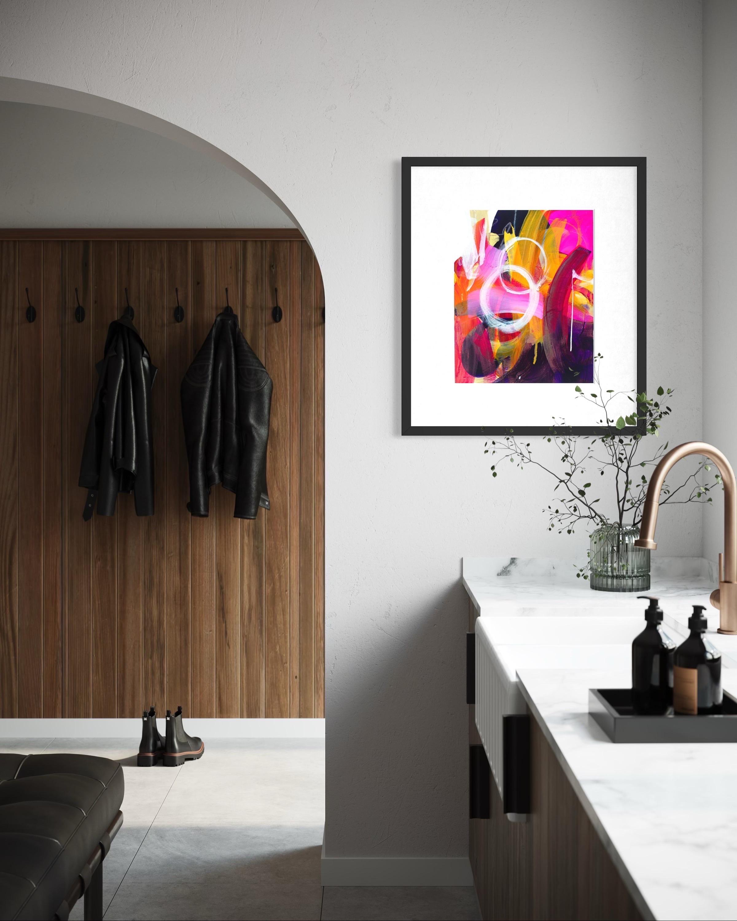 Galaxy Ride - Giclée, Rag,  Firmato, Blu, Viola, Moderno, Bianco, Solare, Cerchi in vendita 5