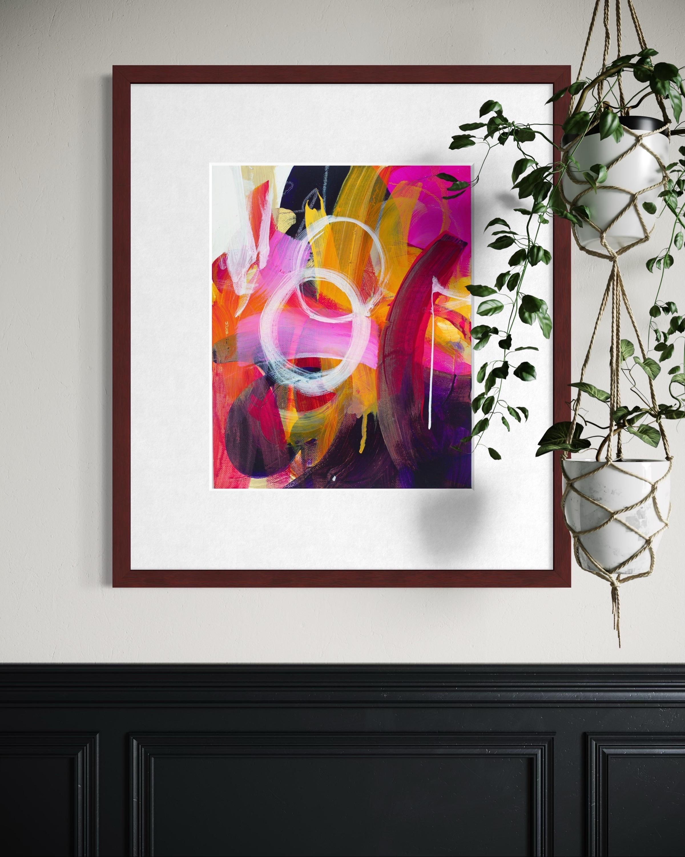 Galaxy Ride - Giclée, Rag,  Firmato, Blu, Viola, Moderno, Bianco, Solare, Cerchi in vendita 6