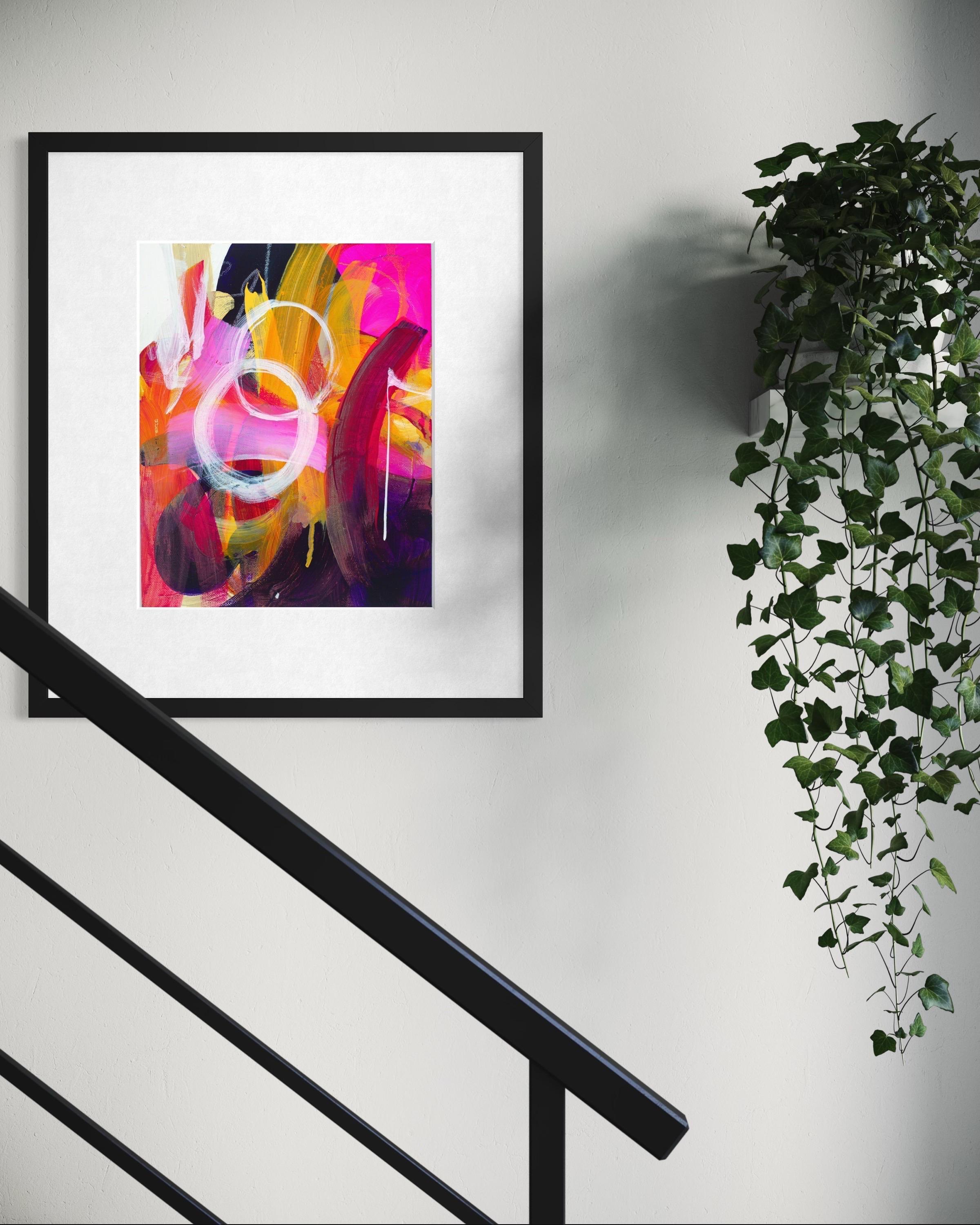 Galaxy Ride - Giclée, Rag,  Firmato, Blu, Viola, Moderno, Bianco, Solare, Cerchi in vendita 12