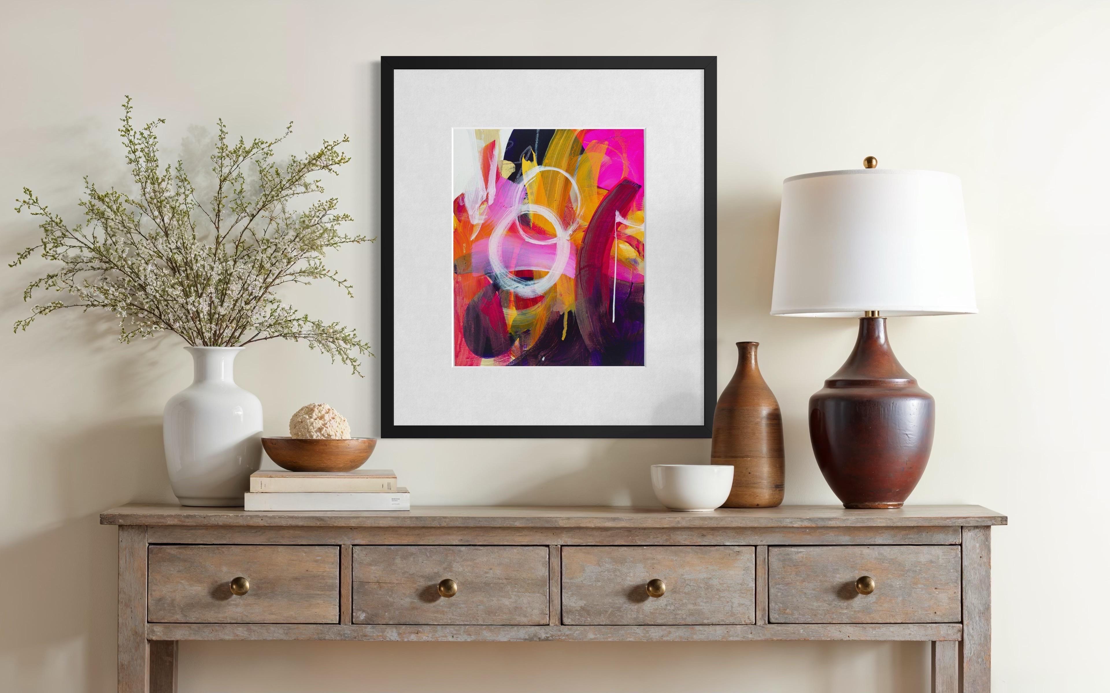 Galaxy Ride - Giclée, Rag,  Firmato, Blu, Viola, Moderno, Bianco, Solare, Cerchi in vendita 1