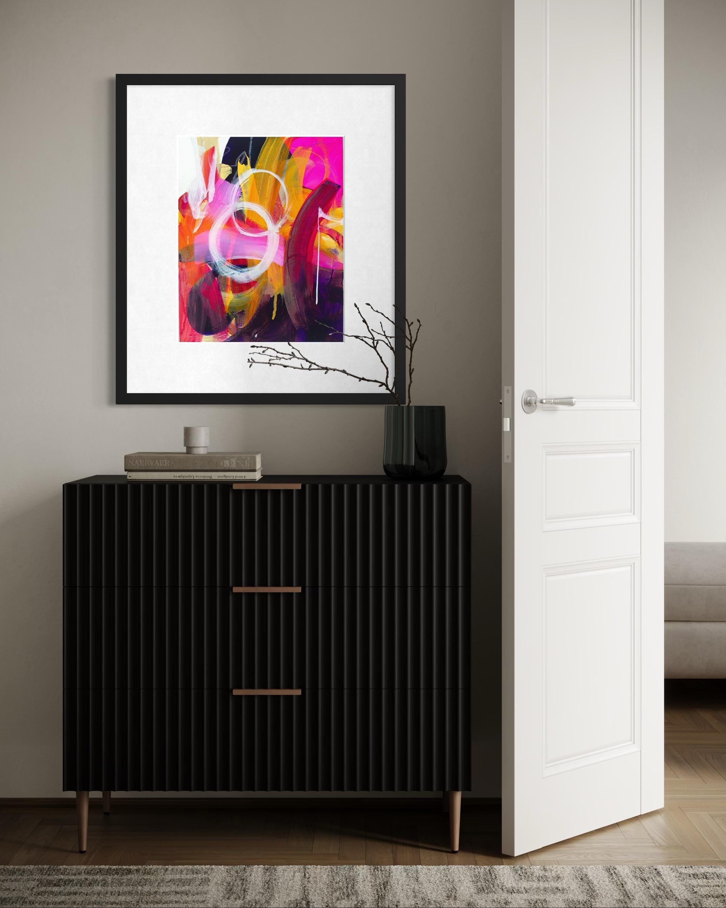 Galaxy Ride - Giclée, Rag,  Firmato, Blu, Viola, Moderno, Bianco, Solare, Cerchi in vendita 2