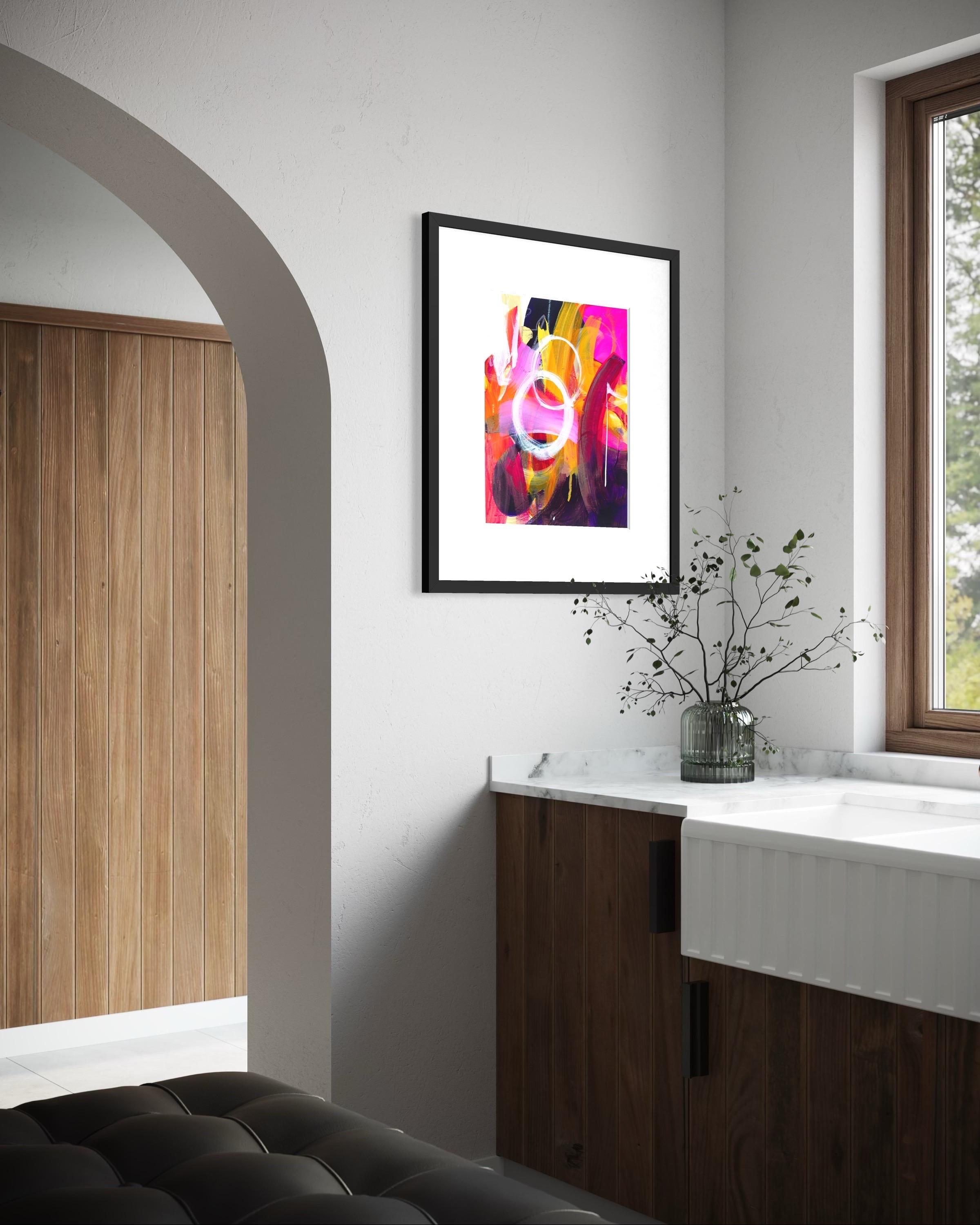 Galaxy Ride - Giclée, Rag,  Firmato, Blu, Viola, Moderno, Bianco, Solare, Cerchi in vendita 3