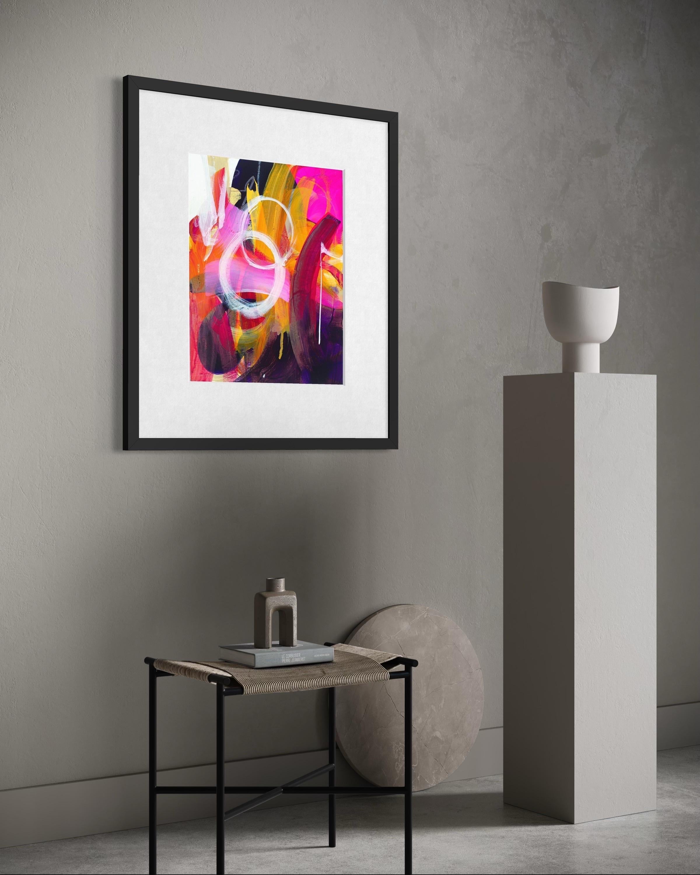 Galaxy Ride - Giclée, Rag,  Firmato, Blu, Viola, Moderno, Bianco, Solare, Cerchi in vendita 4