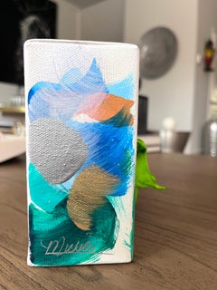 GEM #17, Gallery Wall "GEMS" Collection, Blue, Green, Box, Mini, Tiny, Original