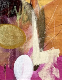 "Honrarnos" -  Arte Original, Abstracto, Atrevido, Rosa Cálido, Amarillo, Naranja