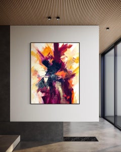 « Inferna !, Beaux-arts, rythme, peinture, texturée, superposée, détails complexes