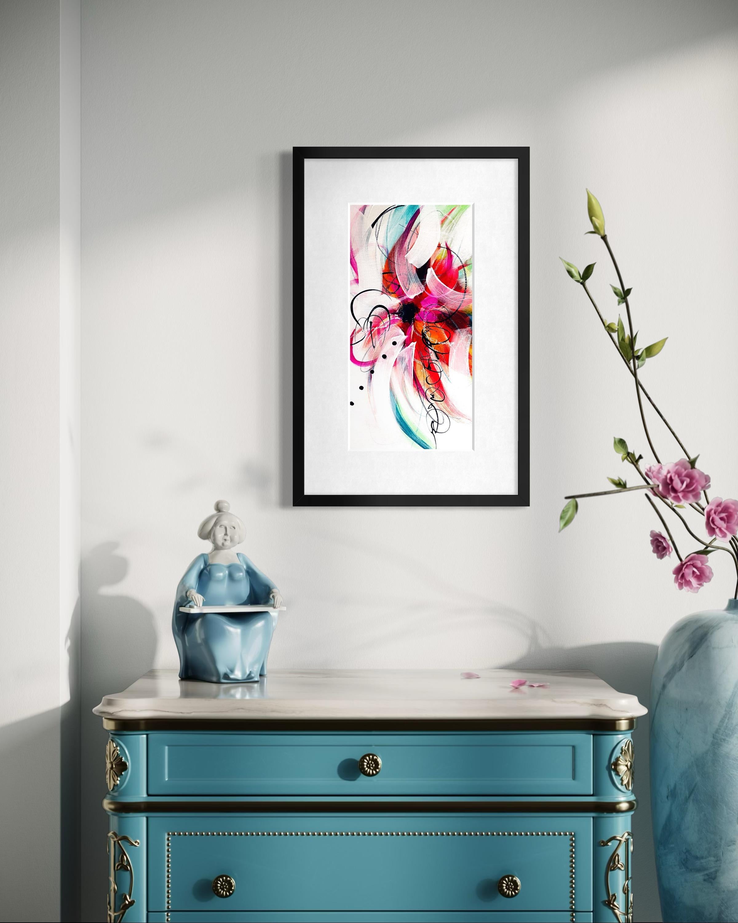 Kaleidoskop I - 2025, Blumig, Rhythmisch, Romantisch, Gerahmt, Tulpen, Nostalgisch im Angebot 5