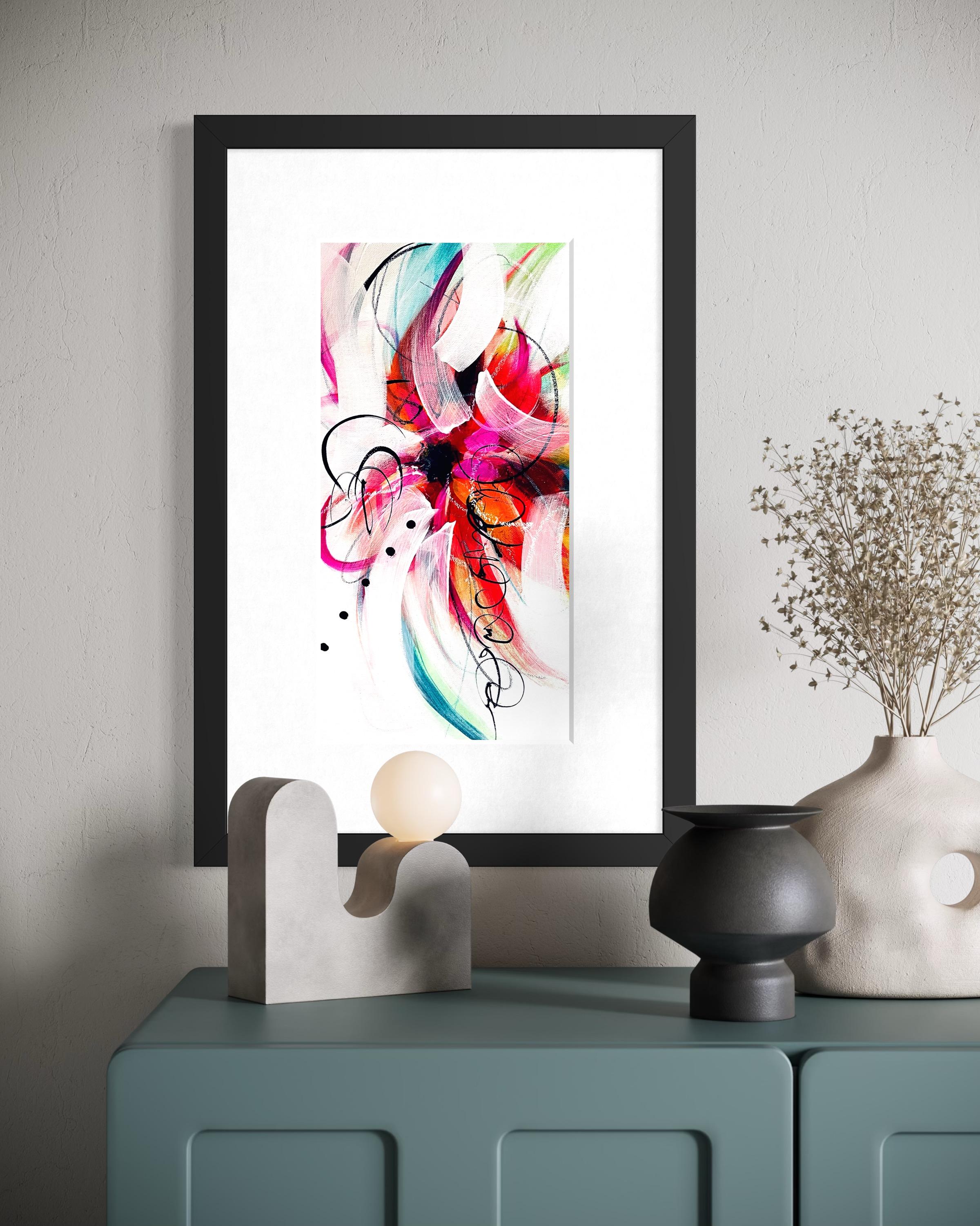 Kaleidoskop I - 2025, Blumig, Rhythmisch, Romantisch, Gerahmt, Tulpen, Nostalgisch im Angebot 7