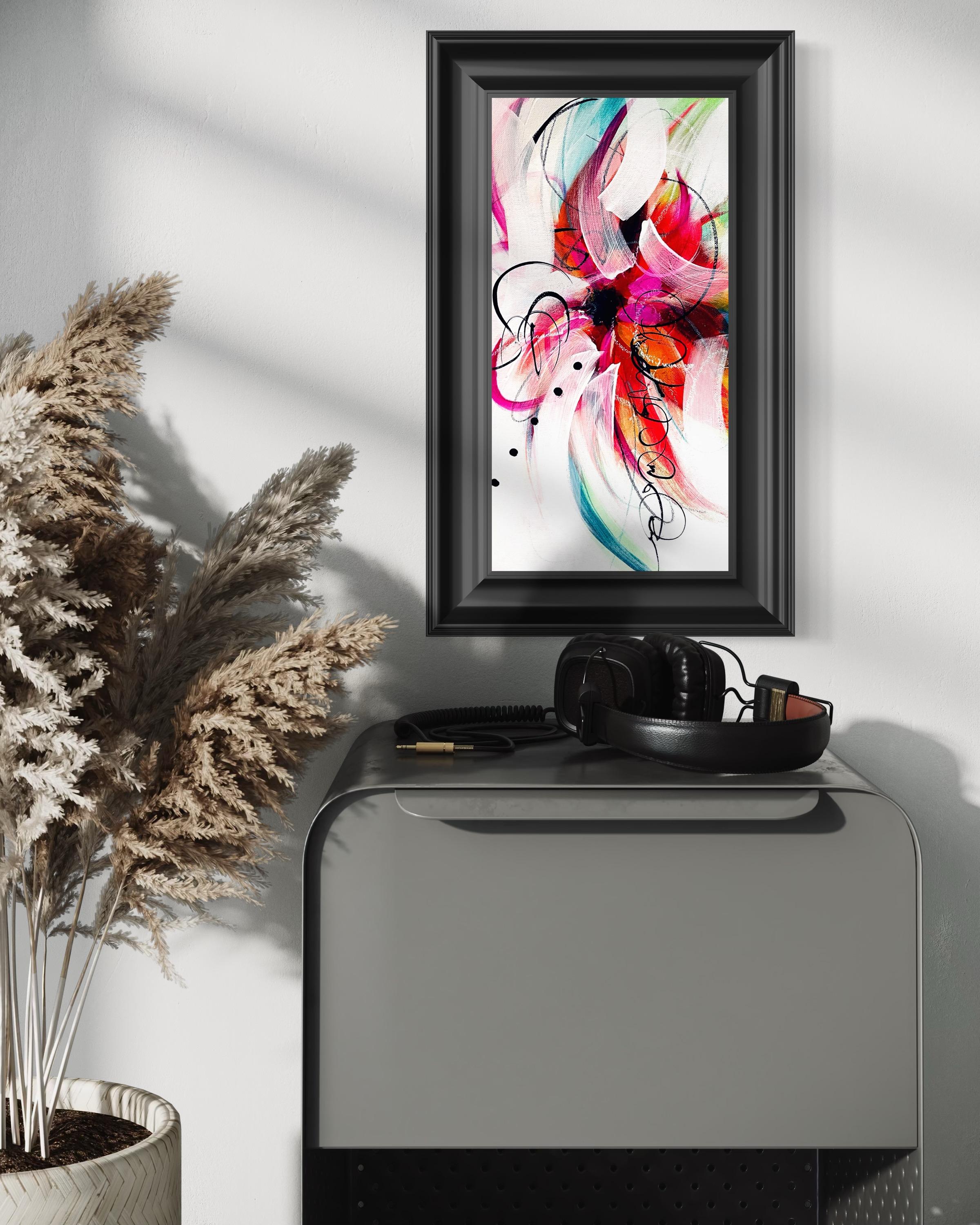 Kaleidoskop I - 2025, Blumig, Rhythmisch, Romantisch, Gerahmt, Tulpen, Nostalgisch im Angebot 11