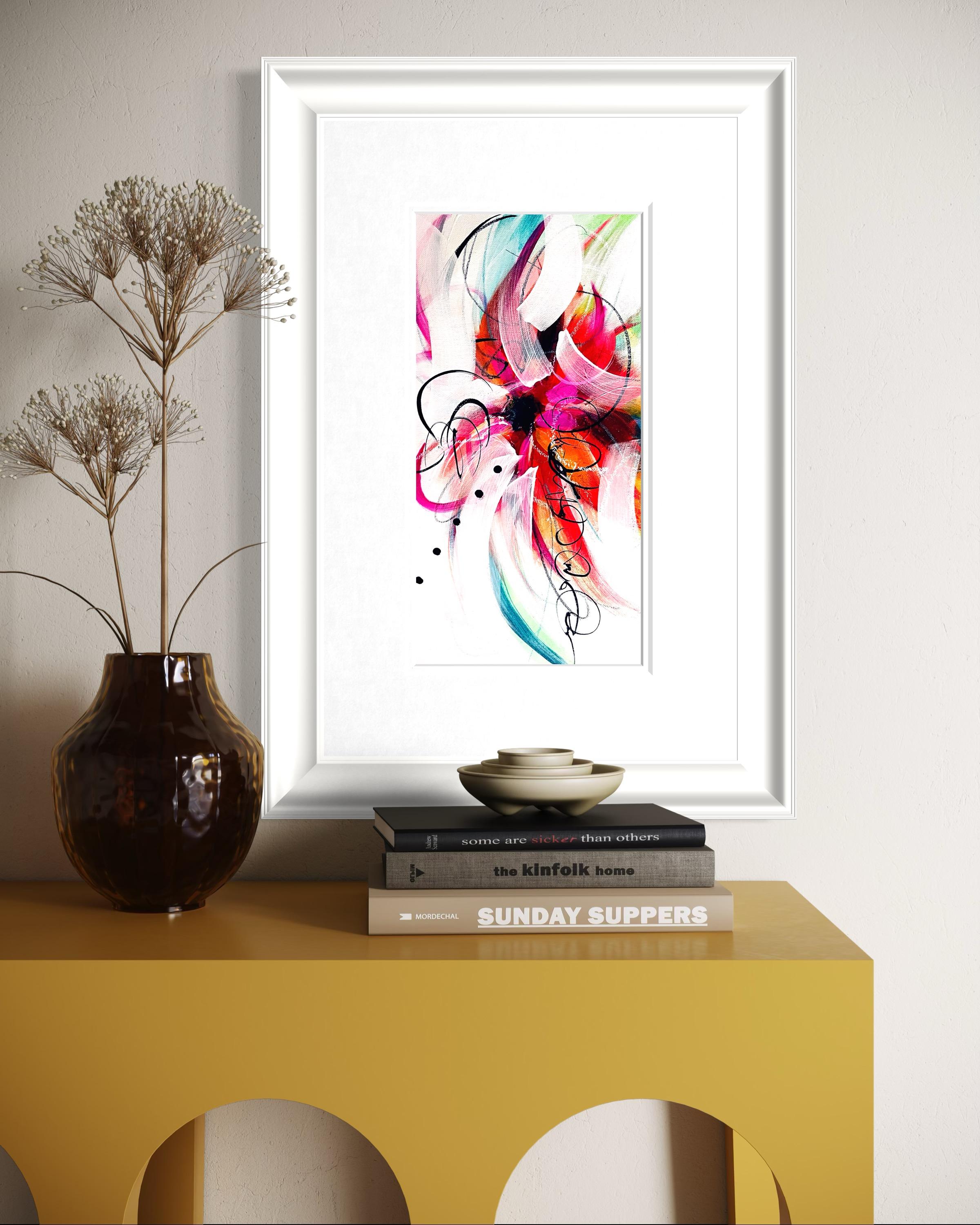 Kaleidoskop I - 2025, Blumig, Rhythmisch, Romantisch, Gerahmt, Tulpen, Nostalgisch im Angebot 14