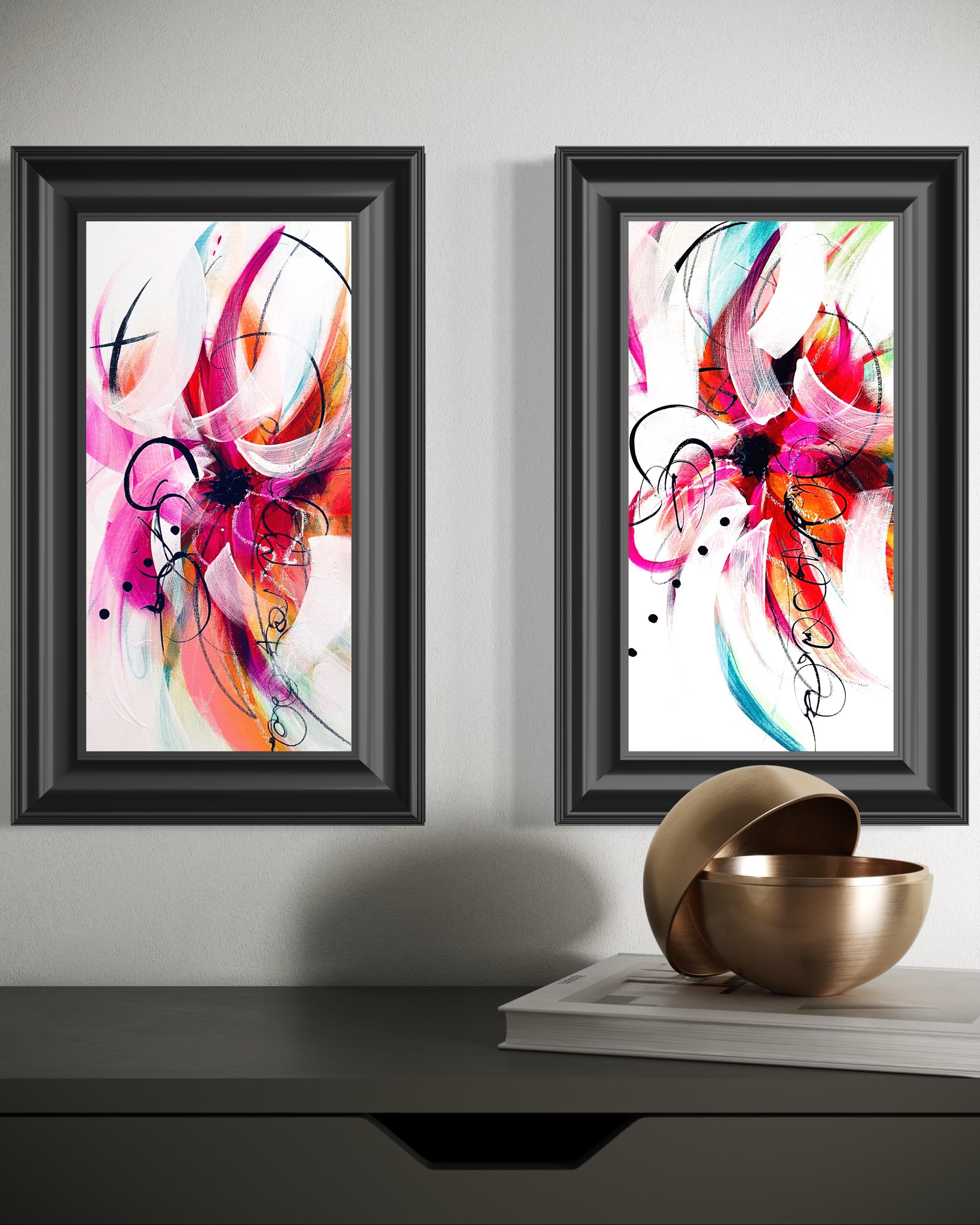 Kaleidoscope II - 2025, Floral, Rhythmic, Romantic, Framed, Tulips, Nostalgic For Sale 8