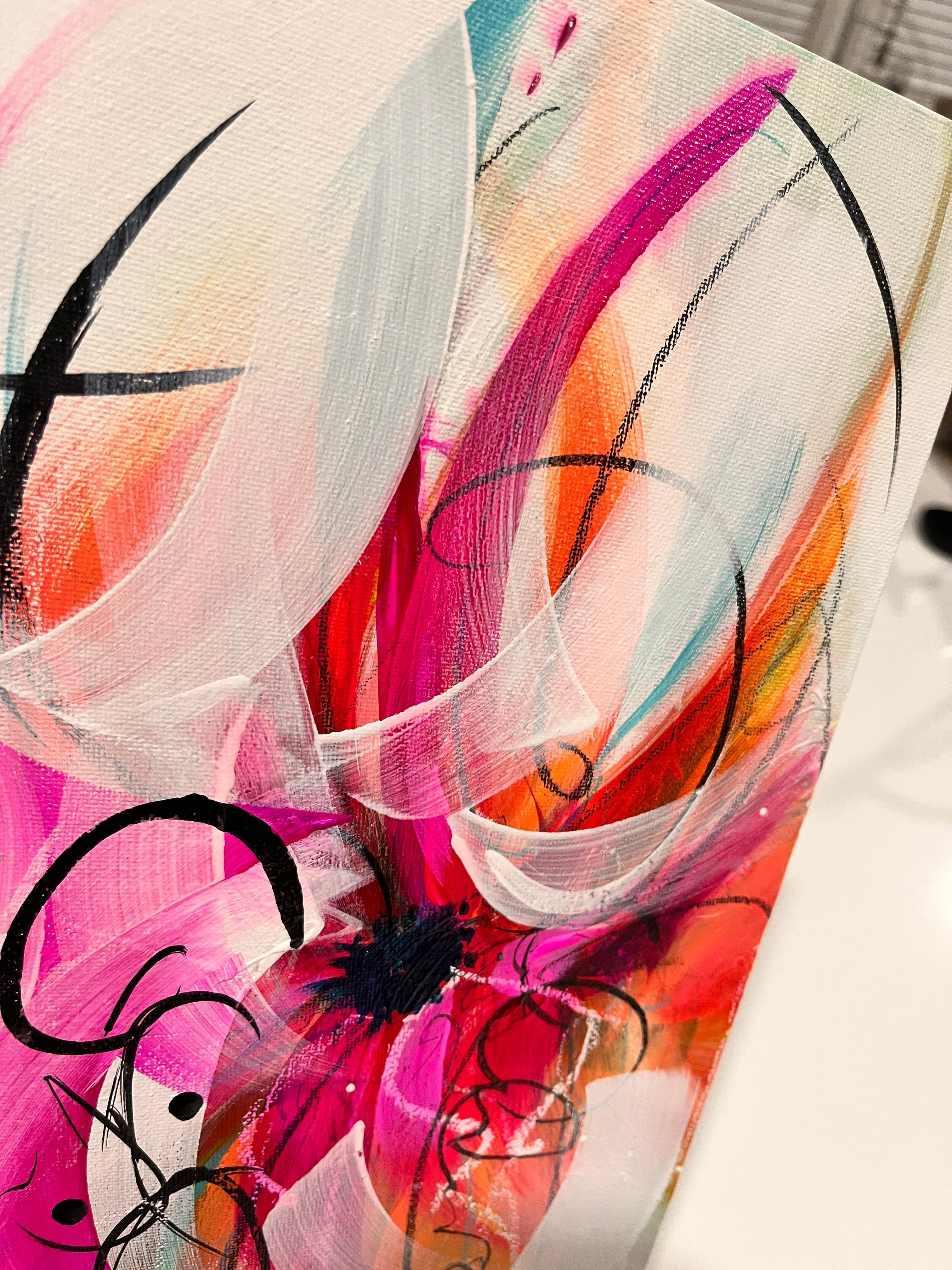 Kaleidoscope II - 2025, Floral, Rhythmic, Romantic, Framed, Tulips, Nostalgic For Sale 10