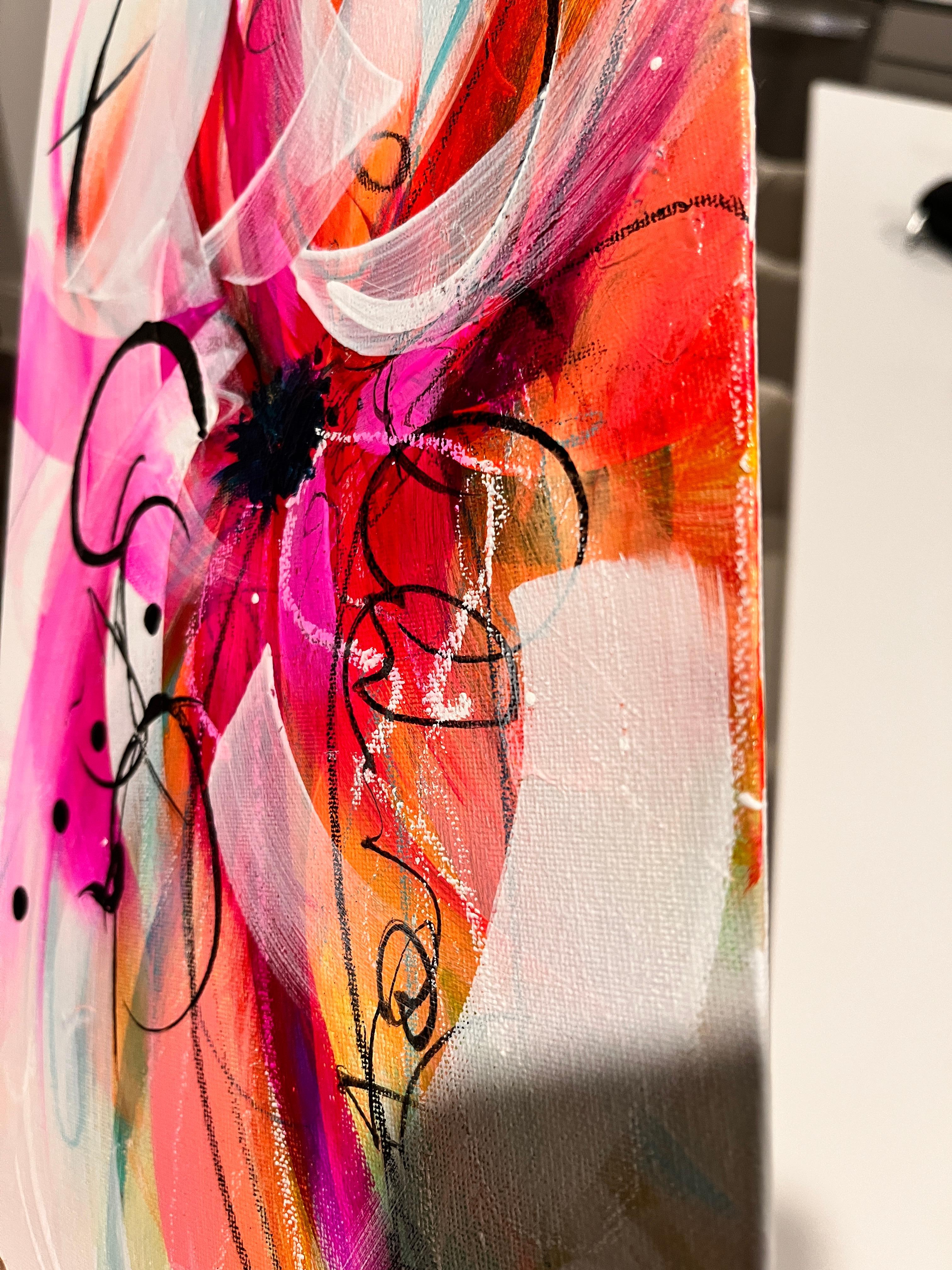 Kaleidoscope II - 2025, Floral, Rhythmic, Romantic, Framed, Tulips, Nostalgic For Sale 12