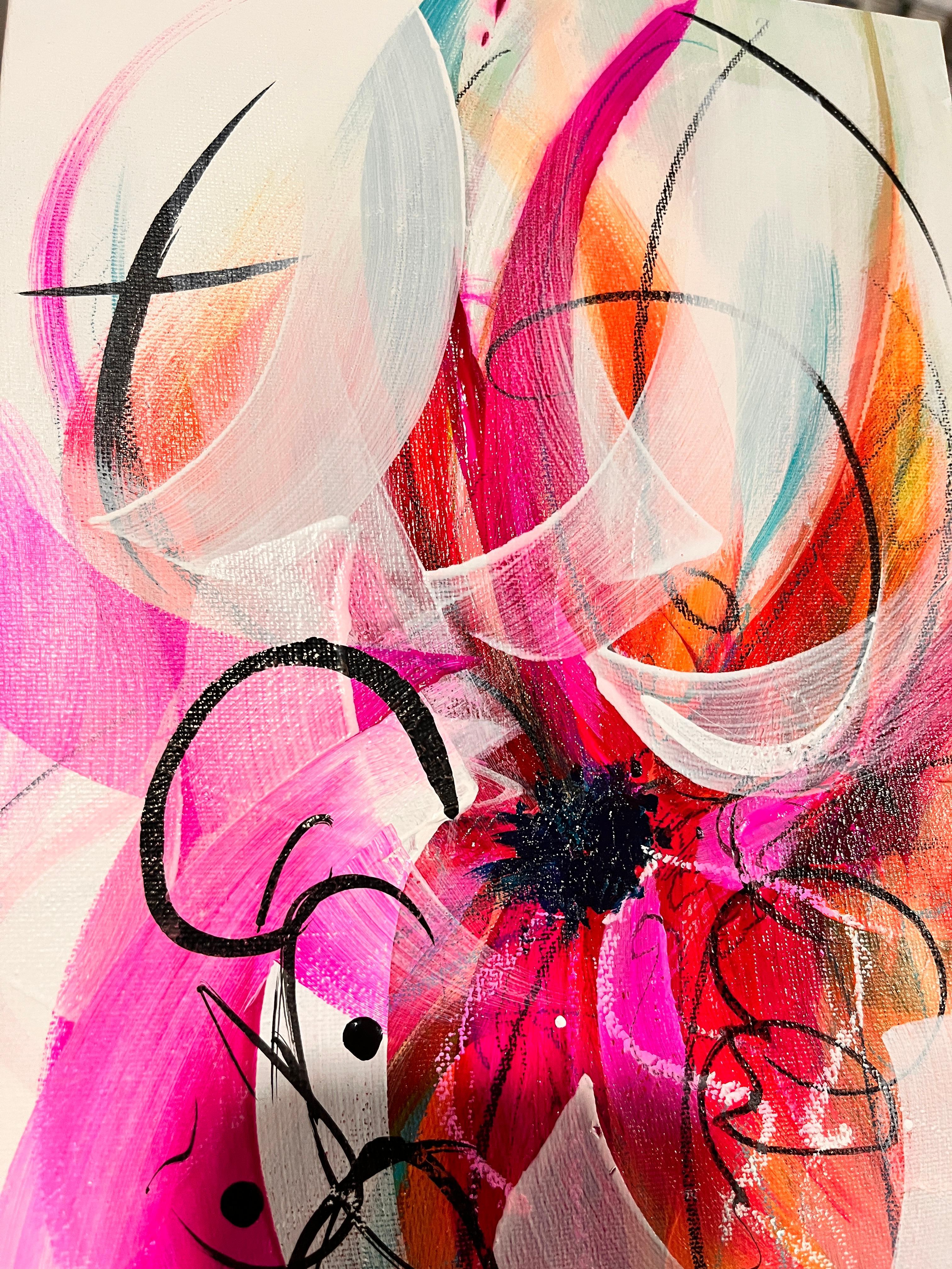 Kaleidoscope II - 2025, Floral, Rhythmic, Romantic, Framed, Tulips, Nostalgic For Sale 13