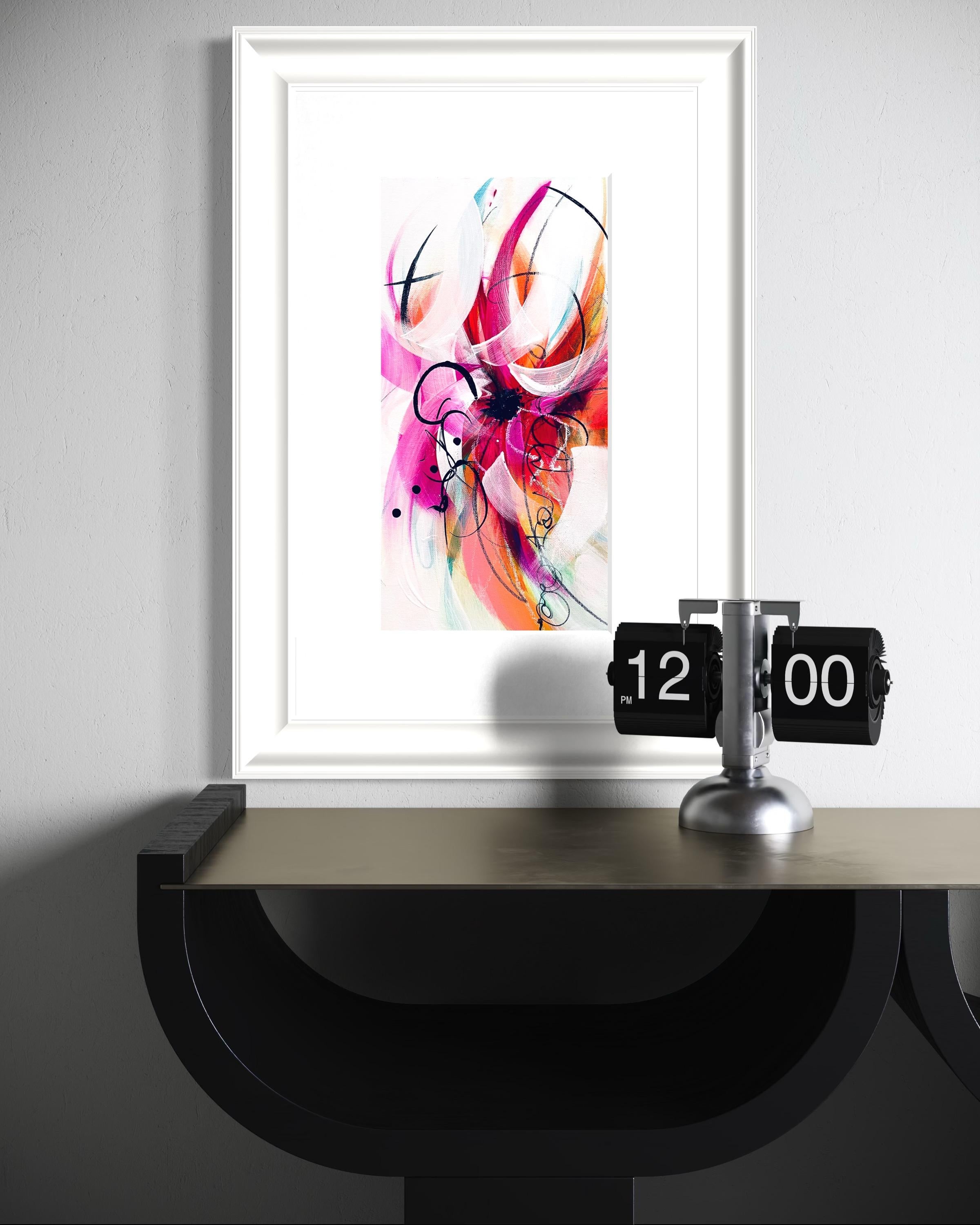 Kaleidoscope II - 2025, Floral, Rhythmic, Romantic, Framed, Tulips, Nostalgic - Painting by Michelle Thomas Artist