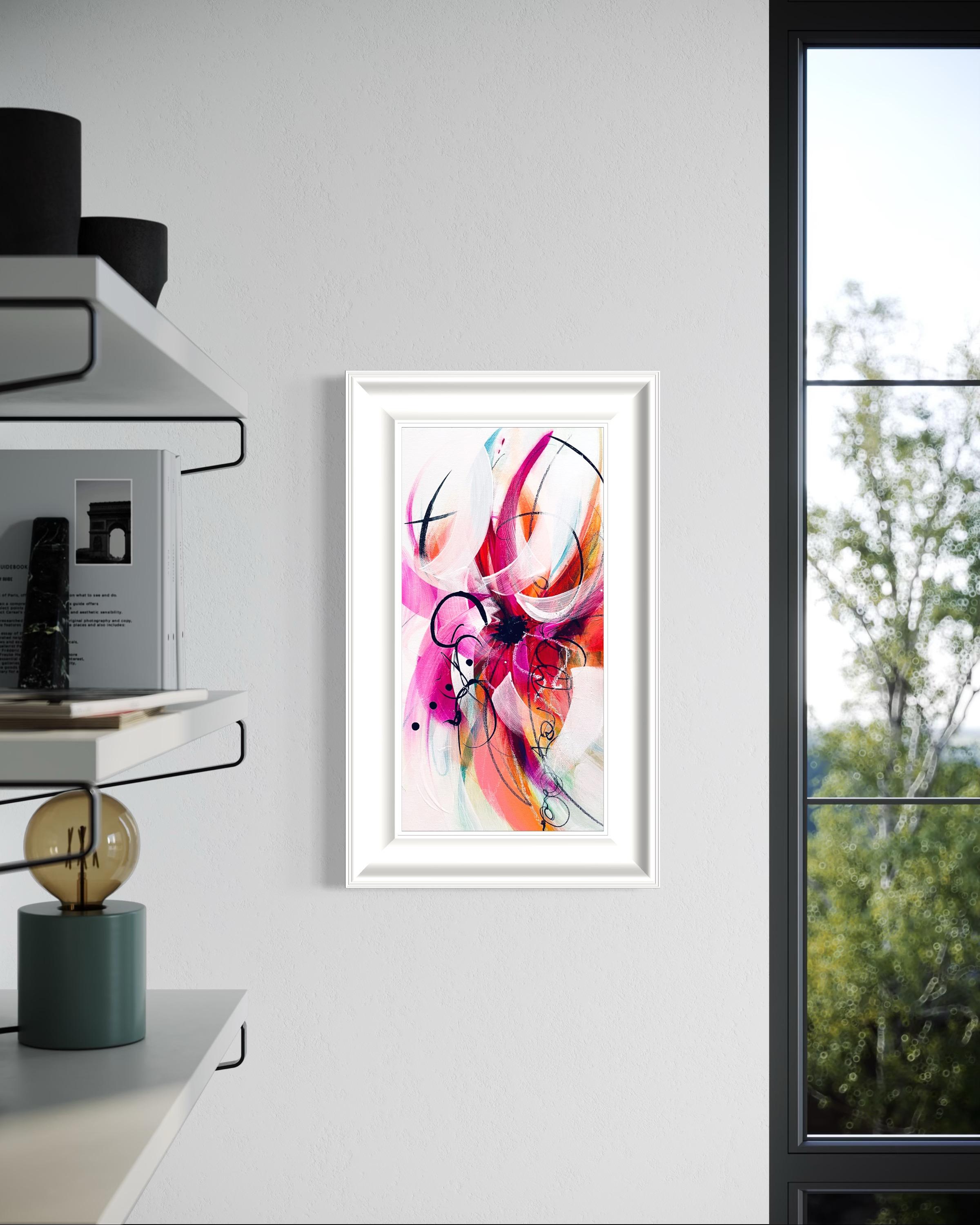 Kaleidoscope II - 2025, Floral, Rhythmic, Romantic, Framed, Tulips, Nostalgic For Sale 2