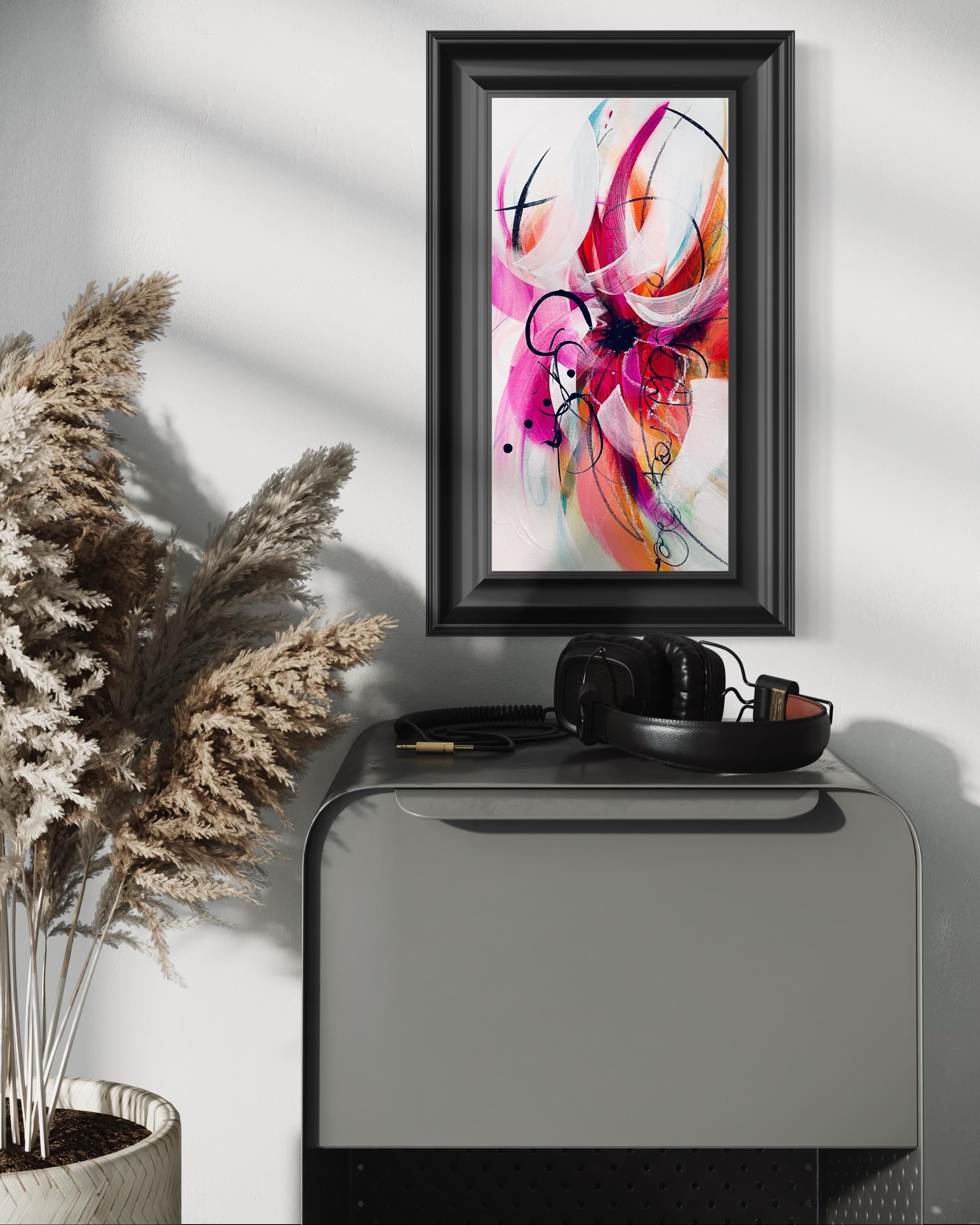 Kaleidoscope II - 2025, Floral, Rhythmic, Romantic, Framed, Tulips, Nostalgic For Sale 5