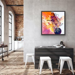 "Let's Ride!", Vibrante, Espressionismo astratto, Moderno, Colorato, Motocicletta