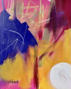 "Light Between Us" -  Original Art, Bold, Warm Pink, Blue-Violet, Yellow, Orange