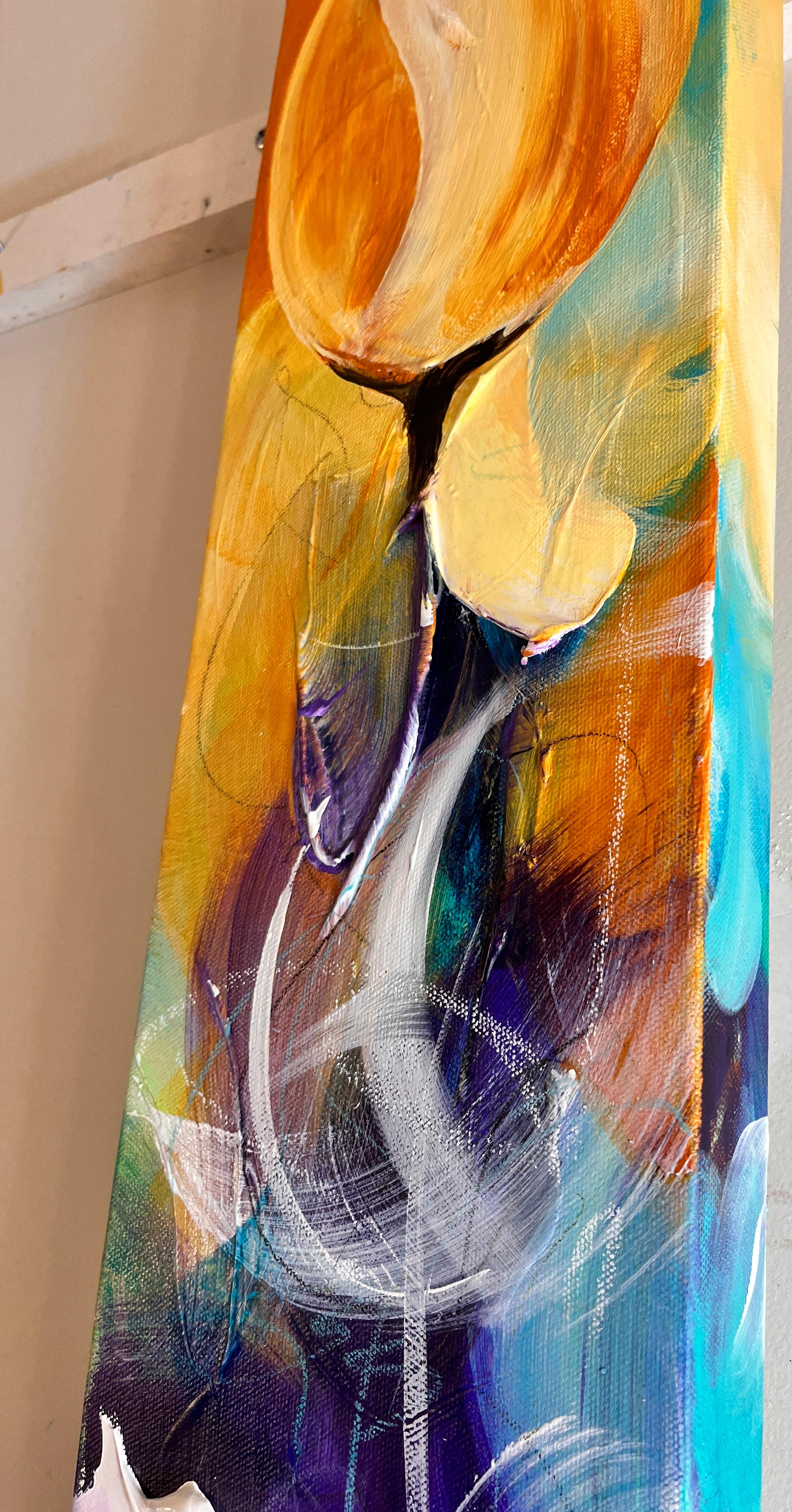 Longing - Parfait pour l'entrée, étroit, coloré, haut, sarcelle, jaune, lumineux en vente 9