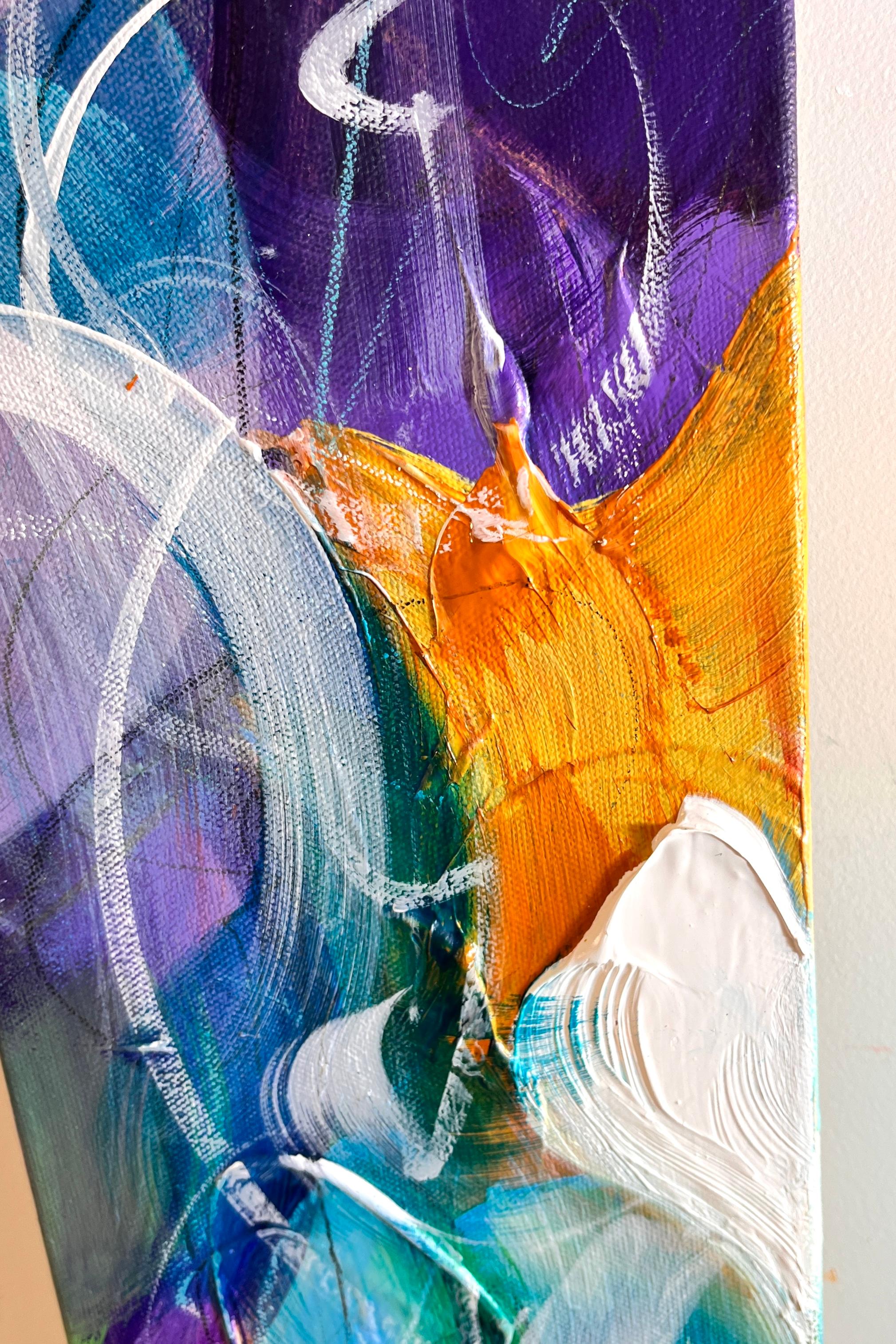 Longing - Parfait pour l'entrée, étroit, coloré, haut, sarcelle, jaune, lumineux en vente 11