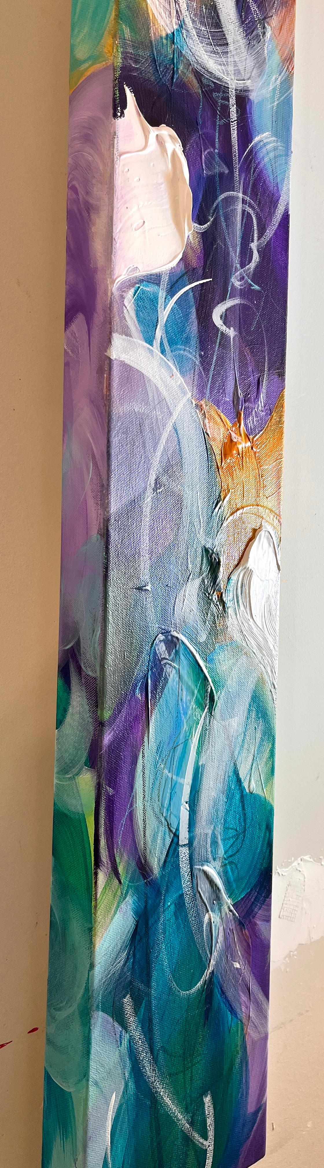 Longing - Parfait pour l'entrée, étroit, coloré, haut, sarcelle, jaune, lumineux en vente 13