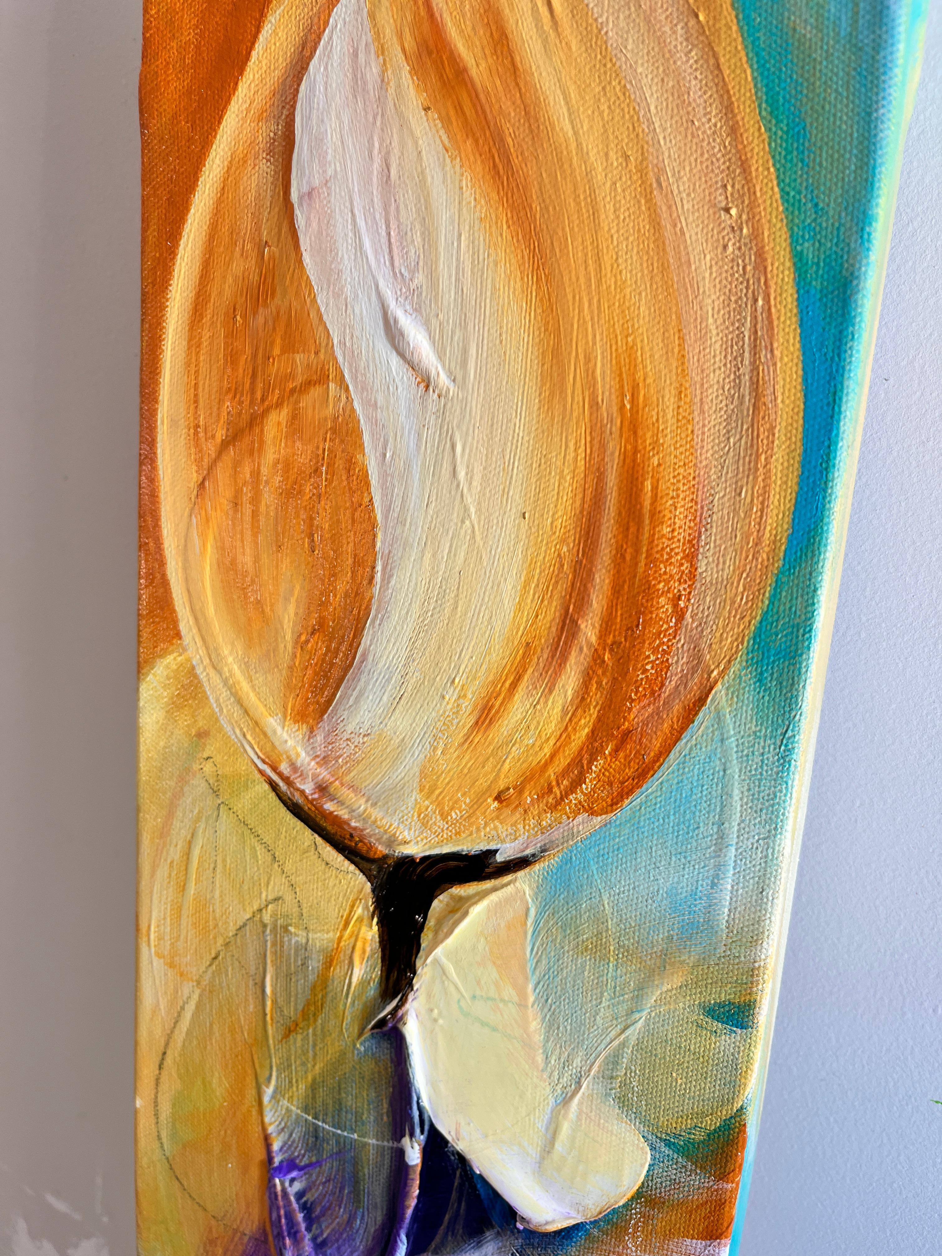 Longing - Parfait pour l'entrée, étroit, coloré, haut, sarcelle, jaune, lumineux en vente 5