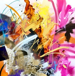 "Pandemonium", Graffiti Styled / Abstract Expressionism Modern Vivid Painting